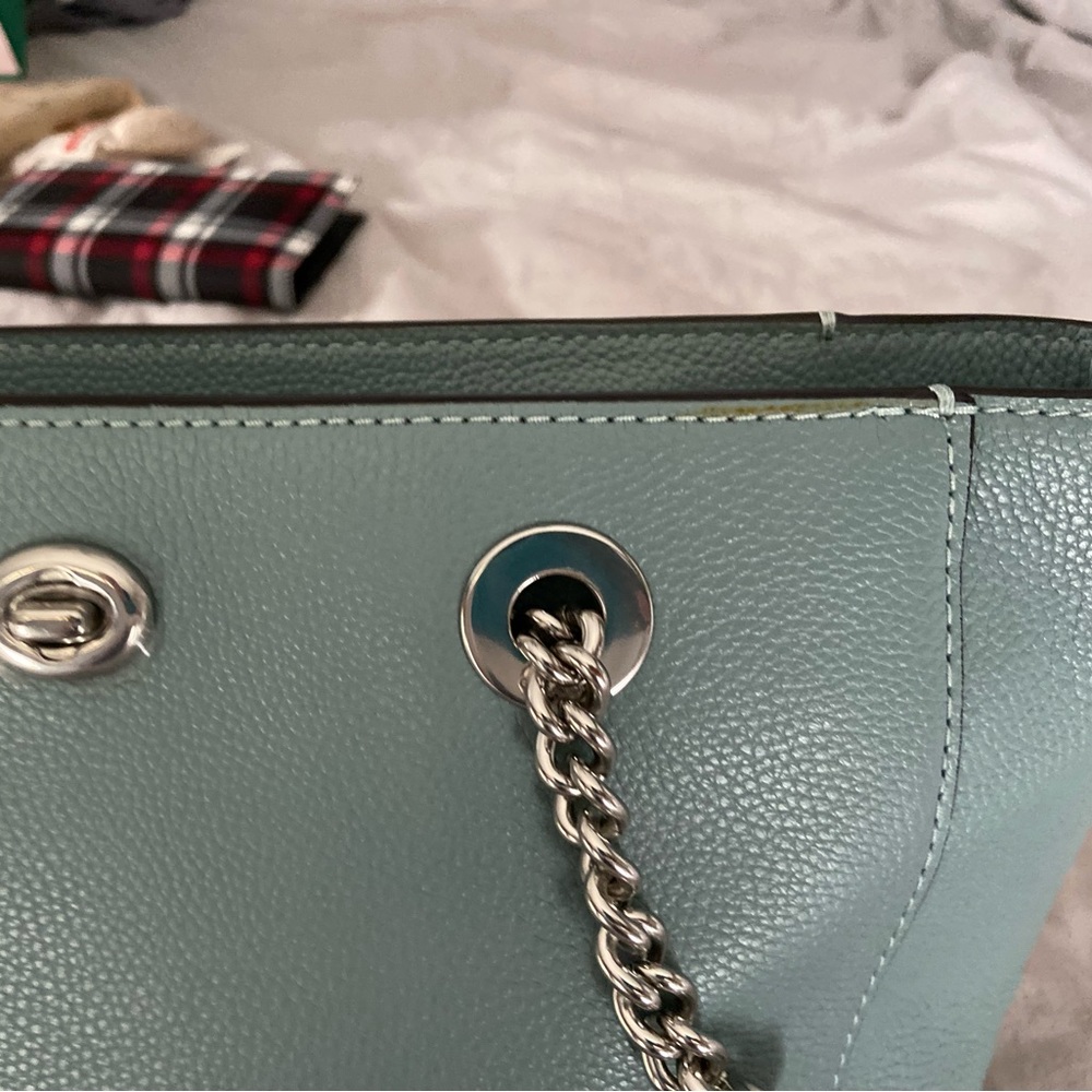 Coach light blue shoulder bag